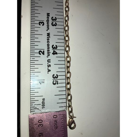 Multicolored Various Size/Shapes Beads Brass Chain 36.5" Necklace! - Picture 9 of 9